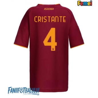 AS Roma Bryan Cristante #4 Tricou Fotbal Replică 2025-26 Femei Acasa